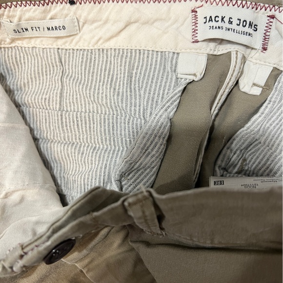 JACK & JONES Beige Slim Fit Marco Khaki Pants (31/34) - Picture 6 of 8